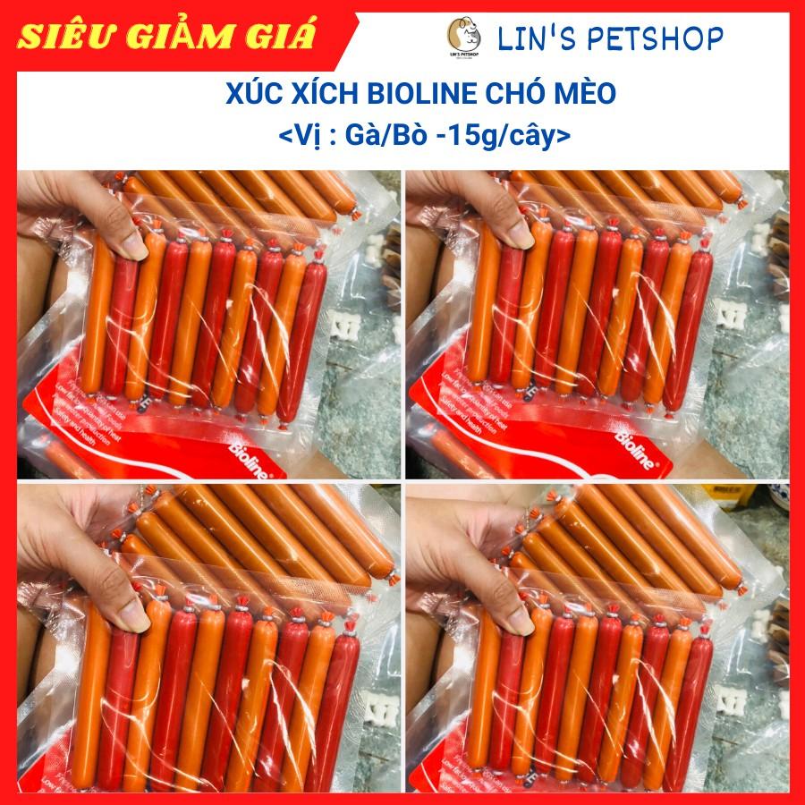 [GIÁ SỈ] Xúc xích dinh dưỡng Bioline 15g cho Chó Mèo bổ sung dinh dưỡng