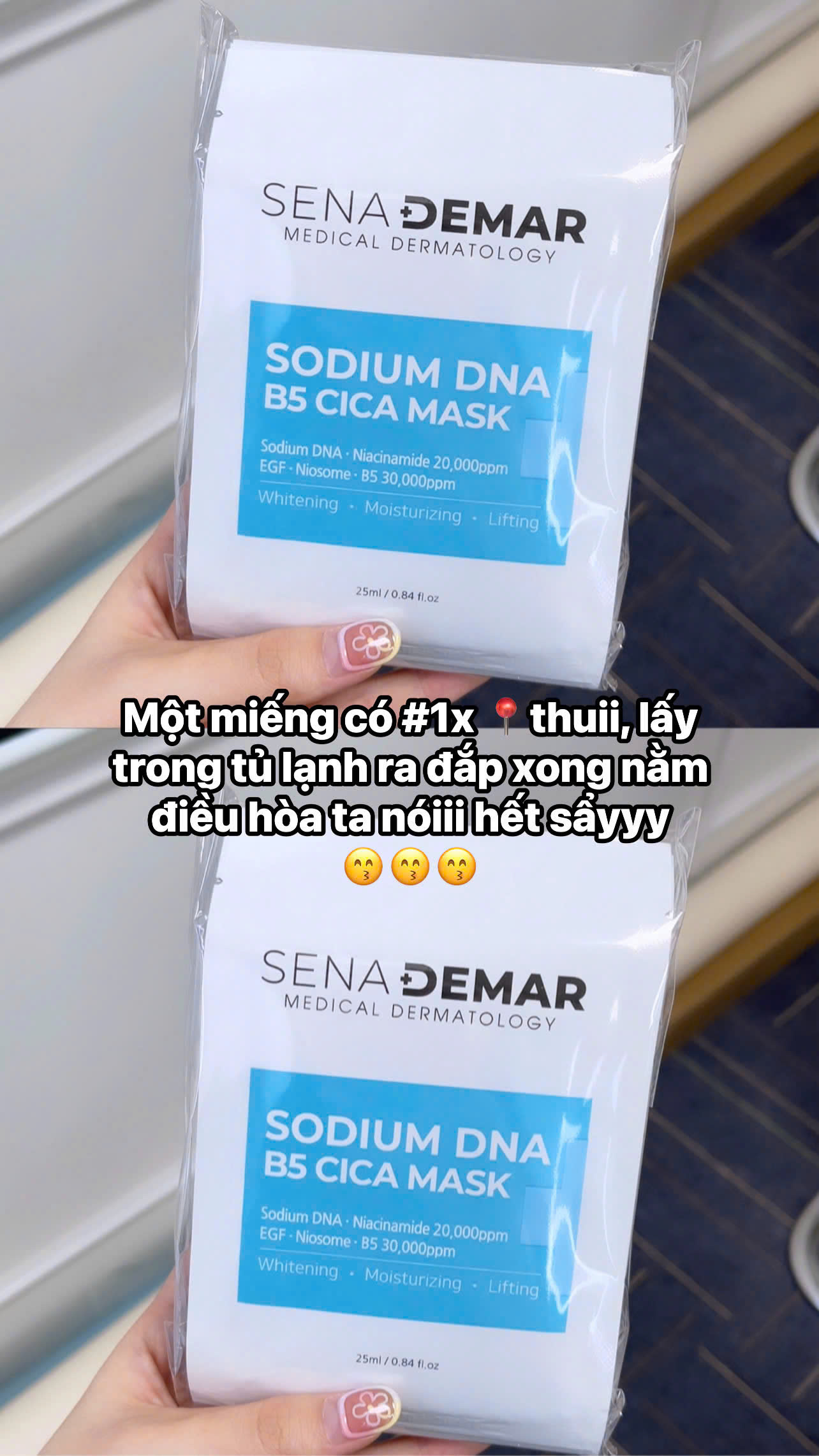 Combo 5-10-20-30-50 miếng Mặt nạ Senademar Sodium DNA B5 mask 25ml hạn 2029 Hàn Quốc cấp ẩm dưỡng trắng phục hồi