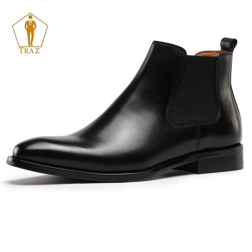 Giày boots nam Chelsea Boots Classic TRAZ đế khâu111