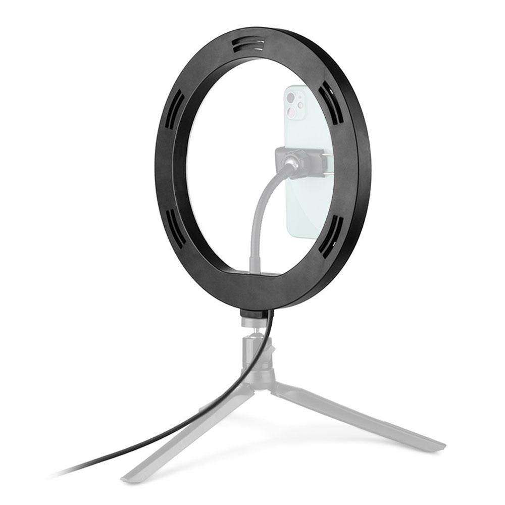 Đèn LED vòng 10 inch Ánh sáng làm đẹp điều chỉnh độ sáng 3 chế độ 3000K-6500K USB cung cấp năng lượng với Bộ điều hợp đầu bóng - Đèn vòng & Bộ chuyển đổi đầu bi & Giá đỡ & Chân máy