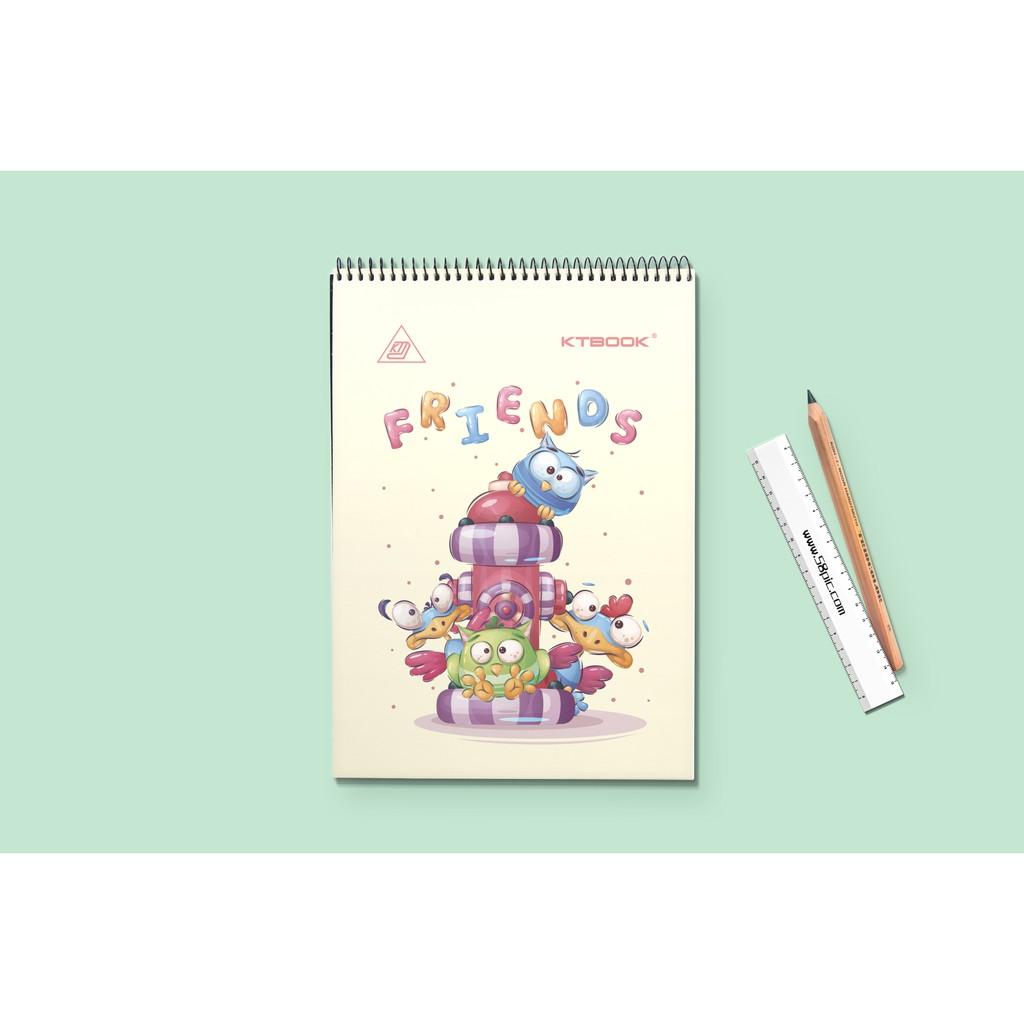 Số tay lò xo bìa cứng size B7 KTBOOK 100 trang