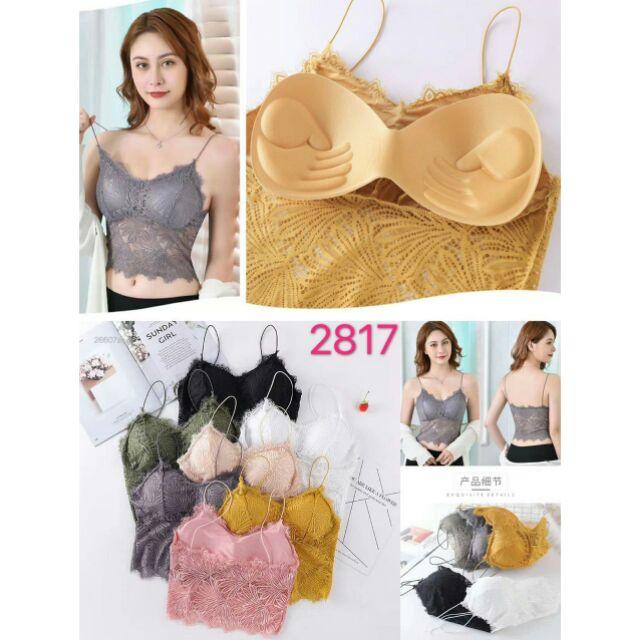Bra dáng lỡ kèm mút. Ren mềm cao cấp