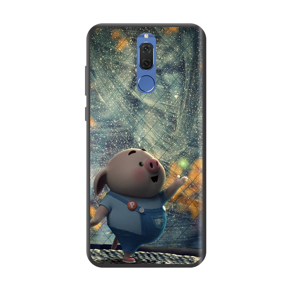 Ốp lưng TPU viền dẻo cho điện thoại HUAWEI NOVA 2I Hình Heo Con Chạy Bộ