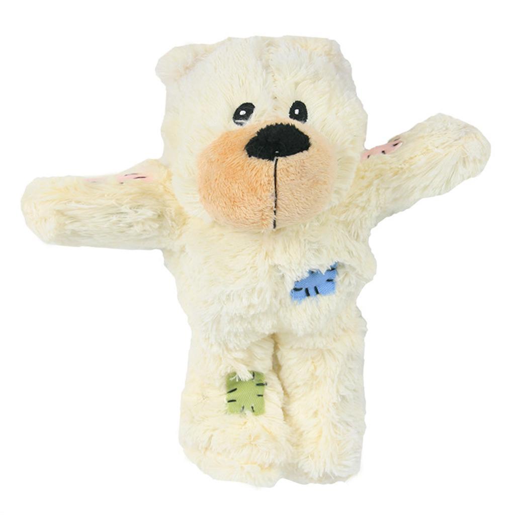 Cute Bear Design Dog Chew Squeaky Plush Toy Pet Bite Resistance Toy Black