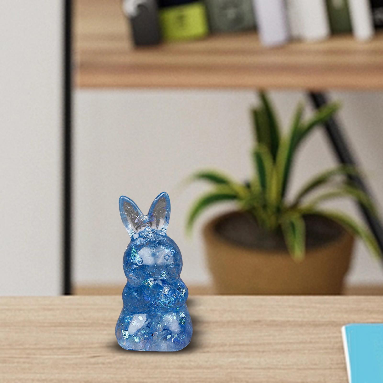 Stone Bunny Sculpture Shop Desktop New Year Festive Rabbit Statues