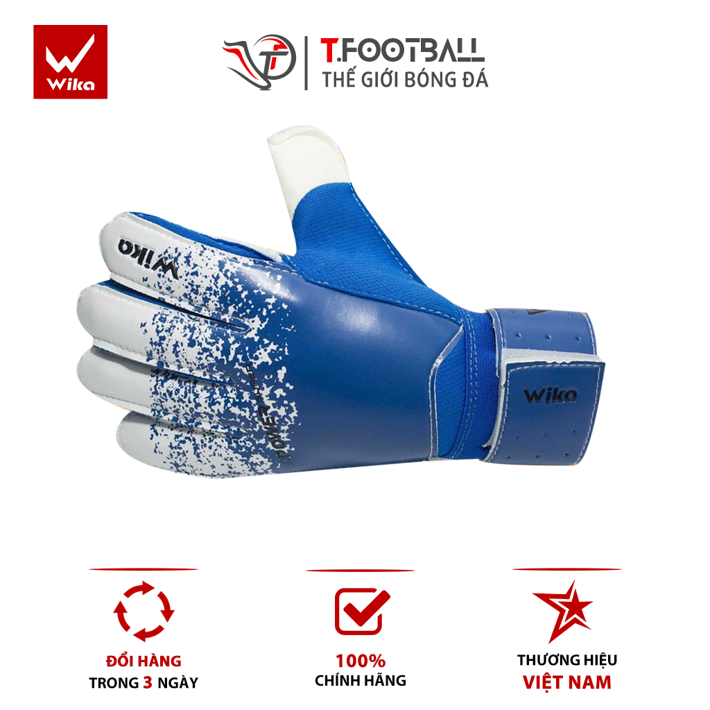 Găng Tay Thủ Môn WIKA Có Xương Giúp Trợ Lực – Xanh Dương – 8