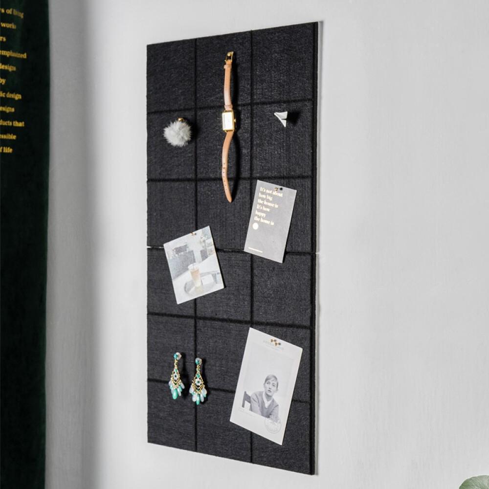 Premium Retro Felt Letter Board Home Message Frame With Characters Gray