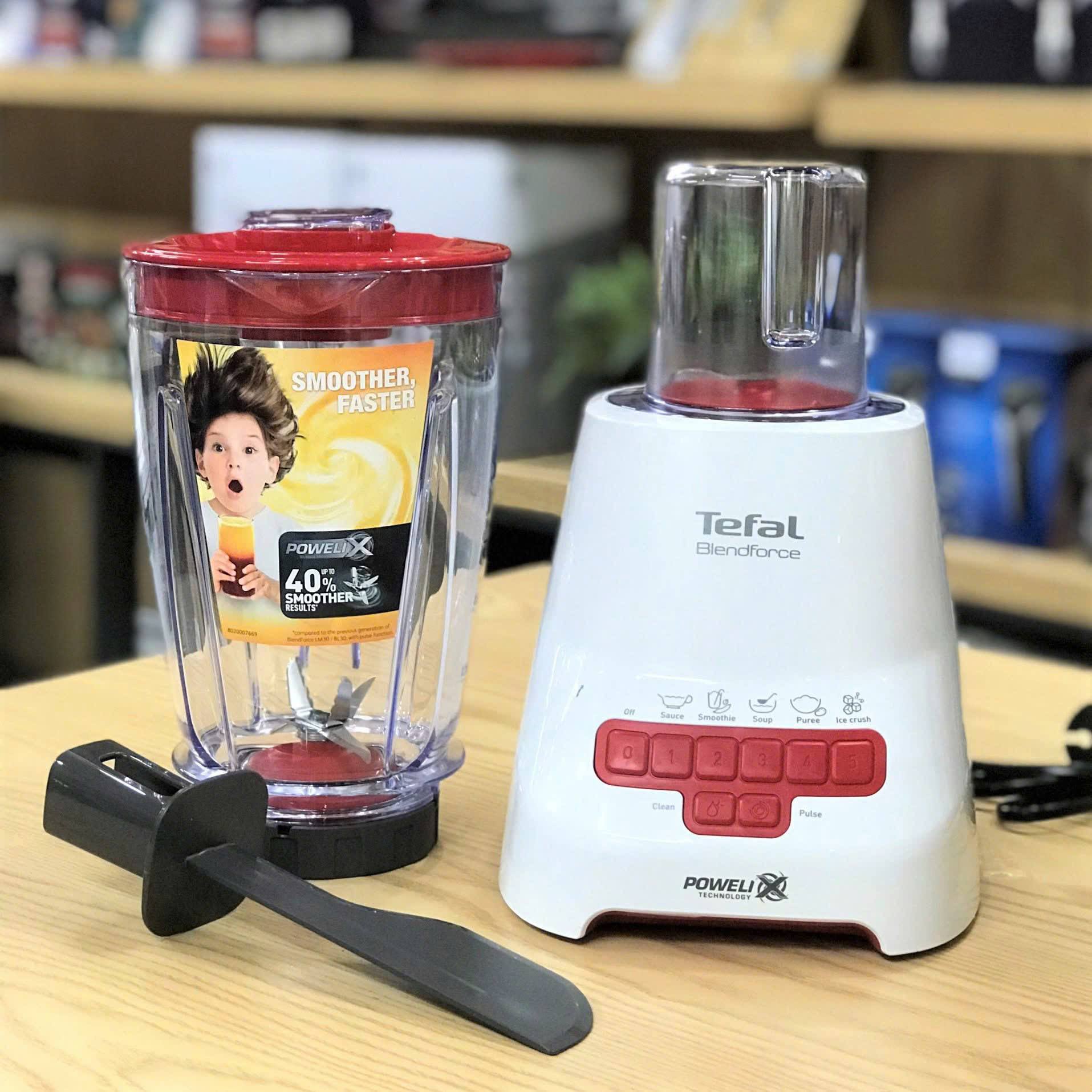 Máy xay sinh tố Tefal Blendforce Piano BL477566 màu đỏ, công suất 800W - Bảo hành chính hãng 2 năm, Hàng nhập khẩu