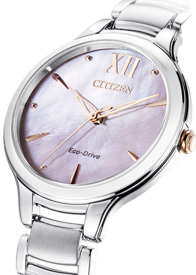 Đồng Hồ Nữ Citizen Dây Thép Không Gỉ EM0558-81Y - Mặt Xà Cừ (Sapphire)