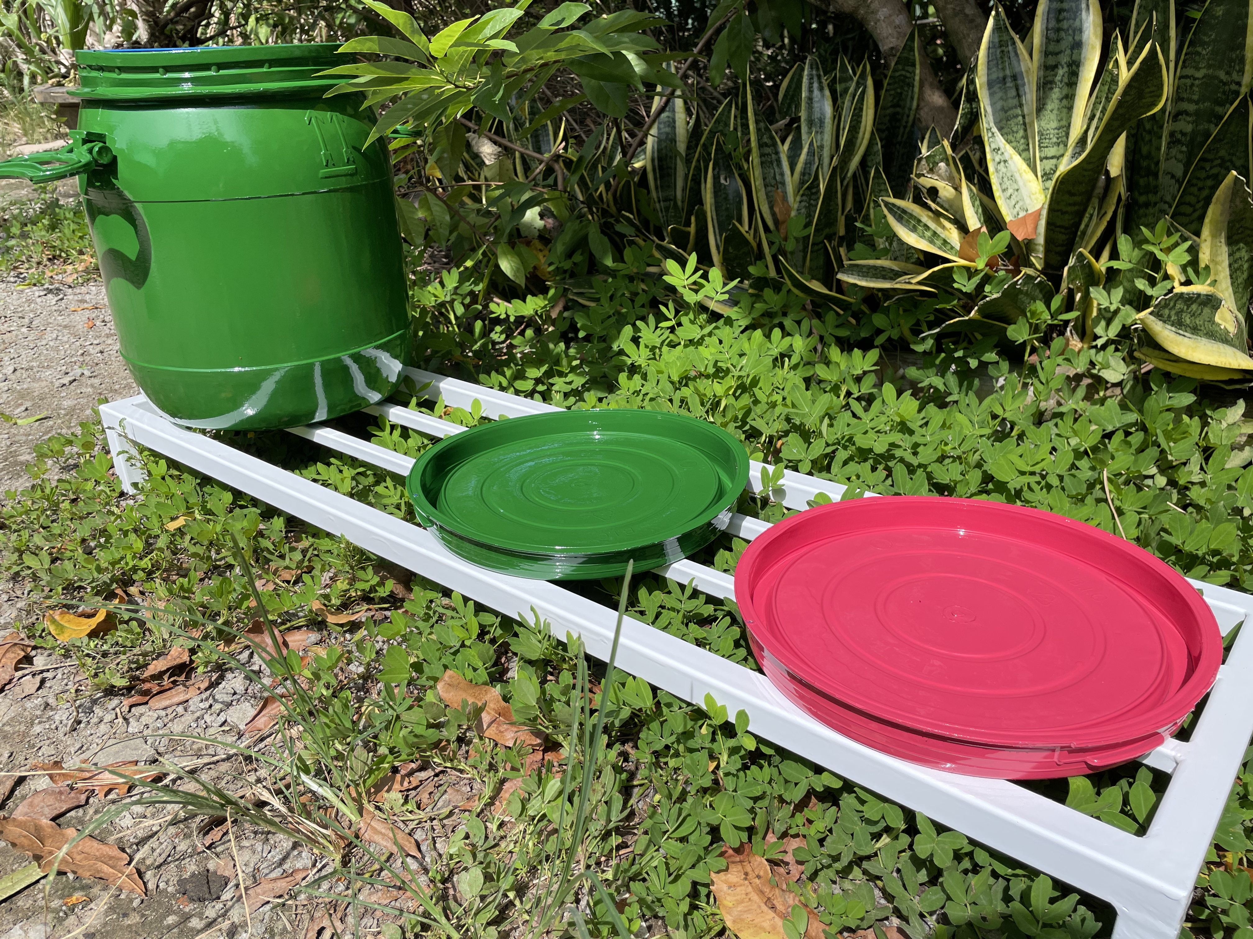Chậu trồng hoa kiểng bằng phuy sơn mỹ thuật - Chất liệu nhựa Phuy chất lượng cao siêu bền