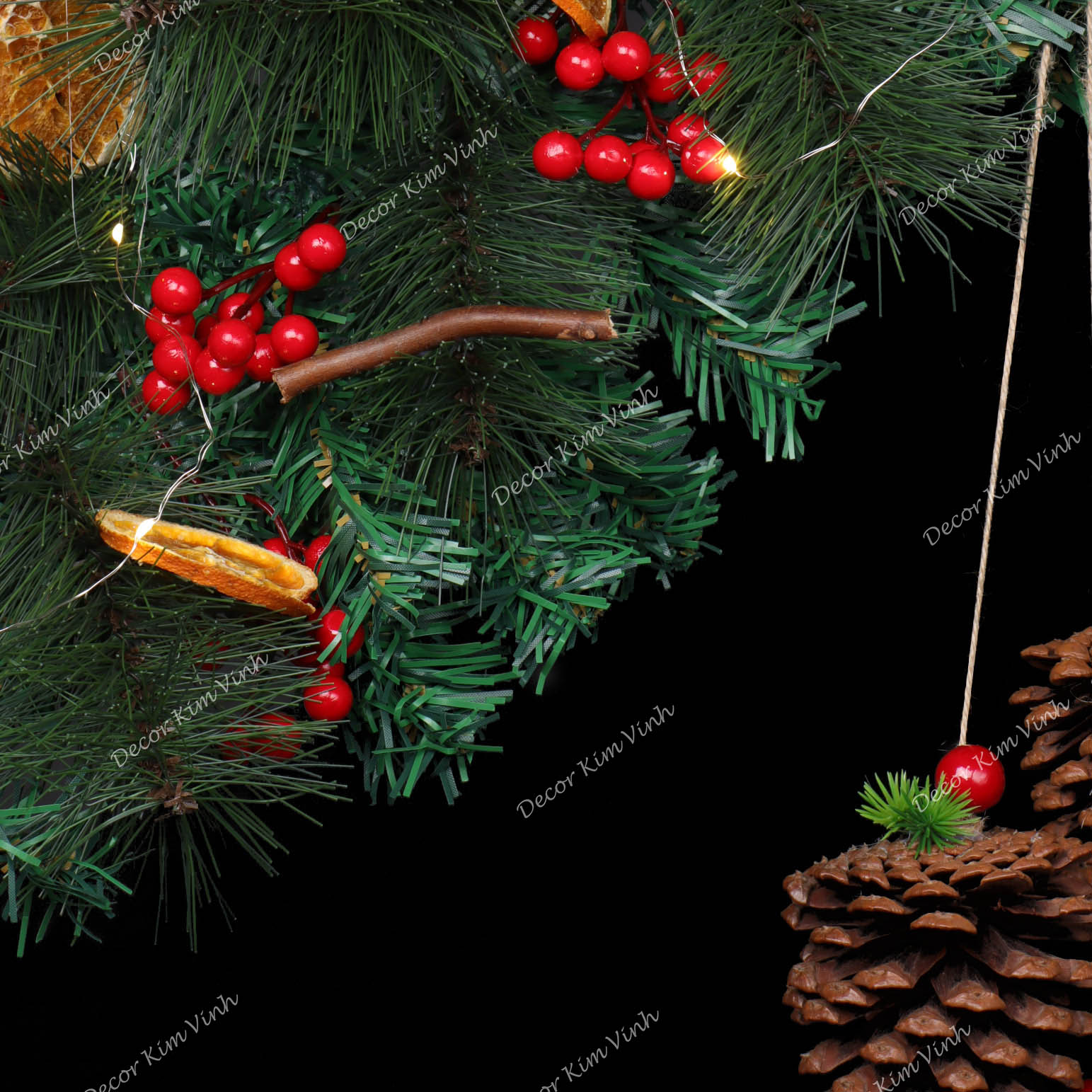 Dây Treo Đối Xứng DX03 Dây Treo Lát Cam Trang Trí Giáng Sinh Kèm đèn