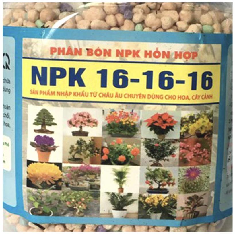 Phân bón nhập khẩu NPK 16-16-16 Chuyên dùng cho hoa hồng, Cây cảnh, Cây bonsai