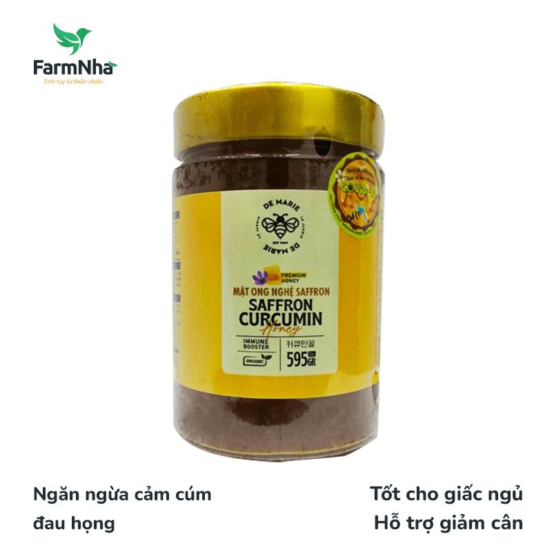 Mật Ong Nghệ Saffron De Marie 595gr (Saffron Curcumin Honey) - Mang lại nhiều lợi ích cho sức khỏe và làm đẹp.