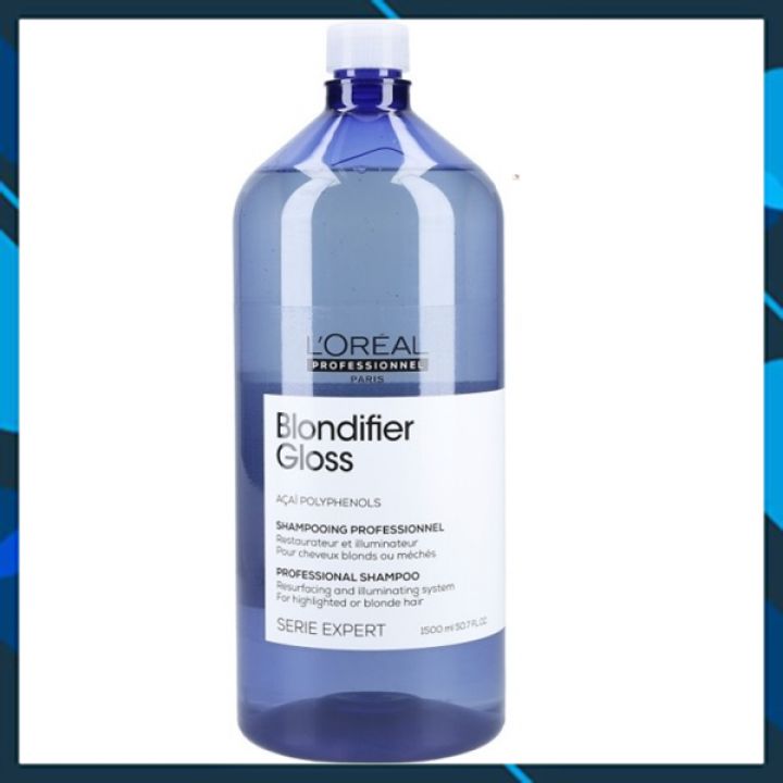 DẦU GỘI L'OREAL SERIE EXPERT BLONDIFIER GLOSS PROFESSIONAL 2021 BÓNG MƯỢT CHO TÓC NHUỘM TẨY SÁNG 1500ML