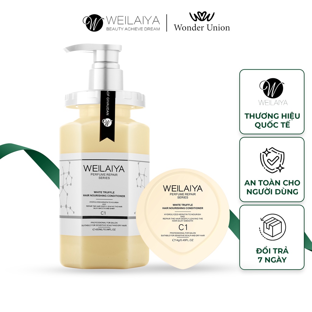 Dầu xả phục hồi đa tầng nấm truffle Weilaiya White Truffle Hair Nourishing Conditioner 450ml