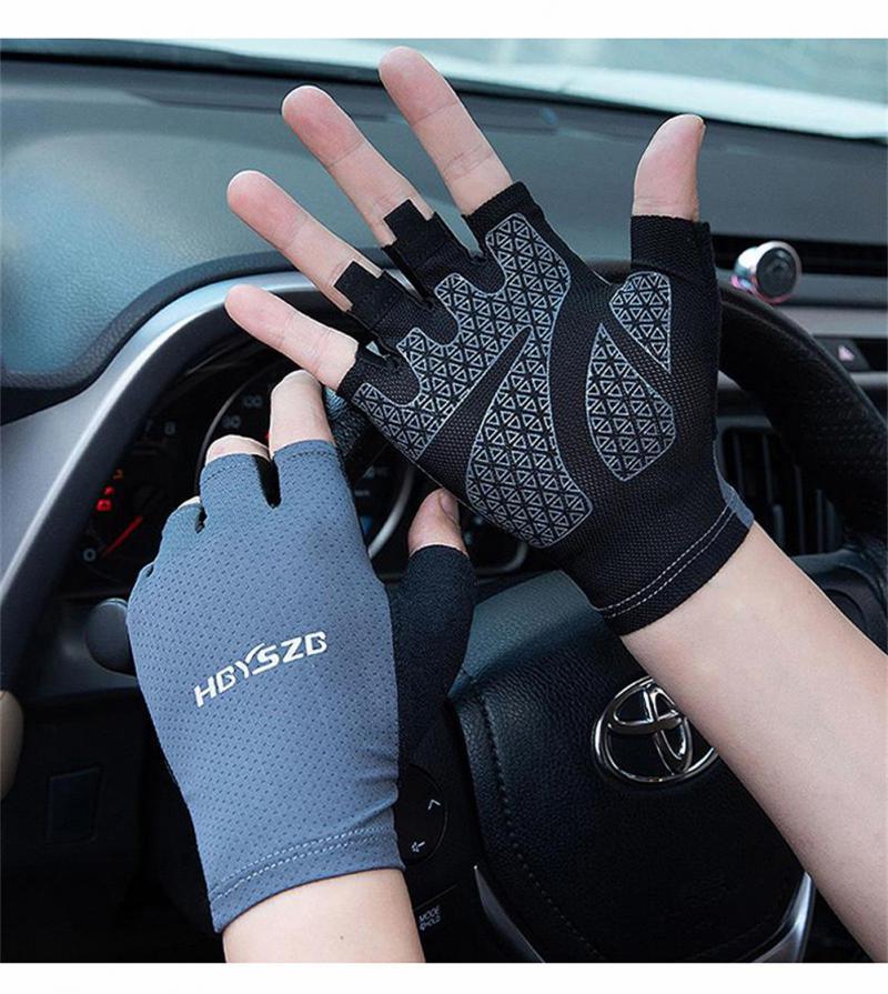 Đi Xe Đạp Fingerless Găng Tay Chuyên Nghiệp Tập Gym Thể Hình Thoáng Khí Chống Trơn Trượt Nam Nữ Ngón Mùa Hè Câu Cá Nữ Xe Đạp Xe Đạp Color: Black Size: XL