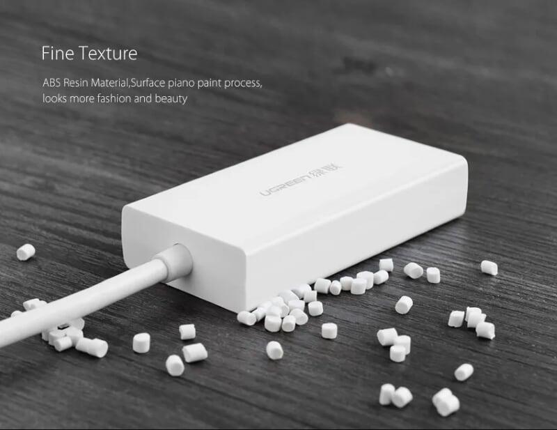 Ugreen UG20417MD114TK Màu Trắng Bộ chuyển đổi Mini displayport sang HDMI + VGA + DVI nhựa ABS - HÀNG CHÍNH HÃNG