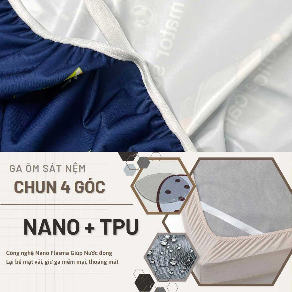 Ga chống thấm Cotton họa tiết phương tiện giao thông tiếng anh cho bé