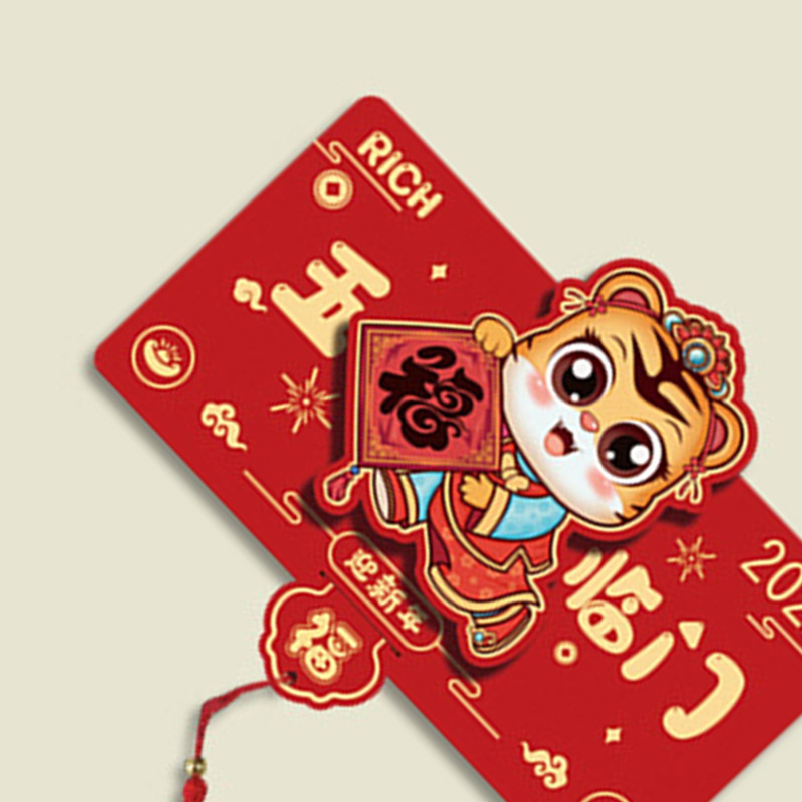 4x 6 Pieces Chinese New Year Money Envelope Spring Festival Marriage 2022 Red