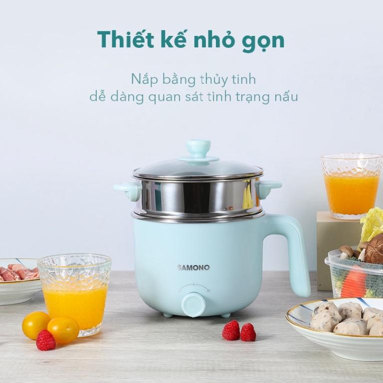 HOẢ TỐC - Tặng xửng hấp Nồi điện đa năng SAMONO SW-DG01 dung tích 1.2L - Hàng chính hãng