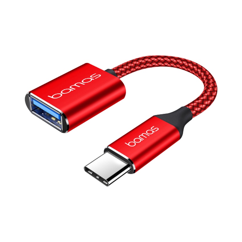 Cáp OTG Type C Bamas BC022 - Bộ Chuyển Đổi Usb Sang Type C  Usb 3.0 -Truyền Tải Dữ Liệu Siêu Tốc Lên Đến 5Gbps - Hàng Chính Hãng