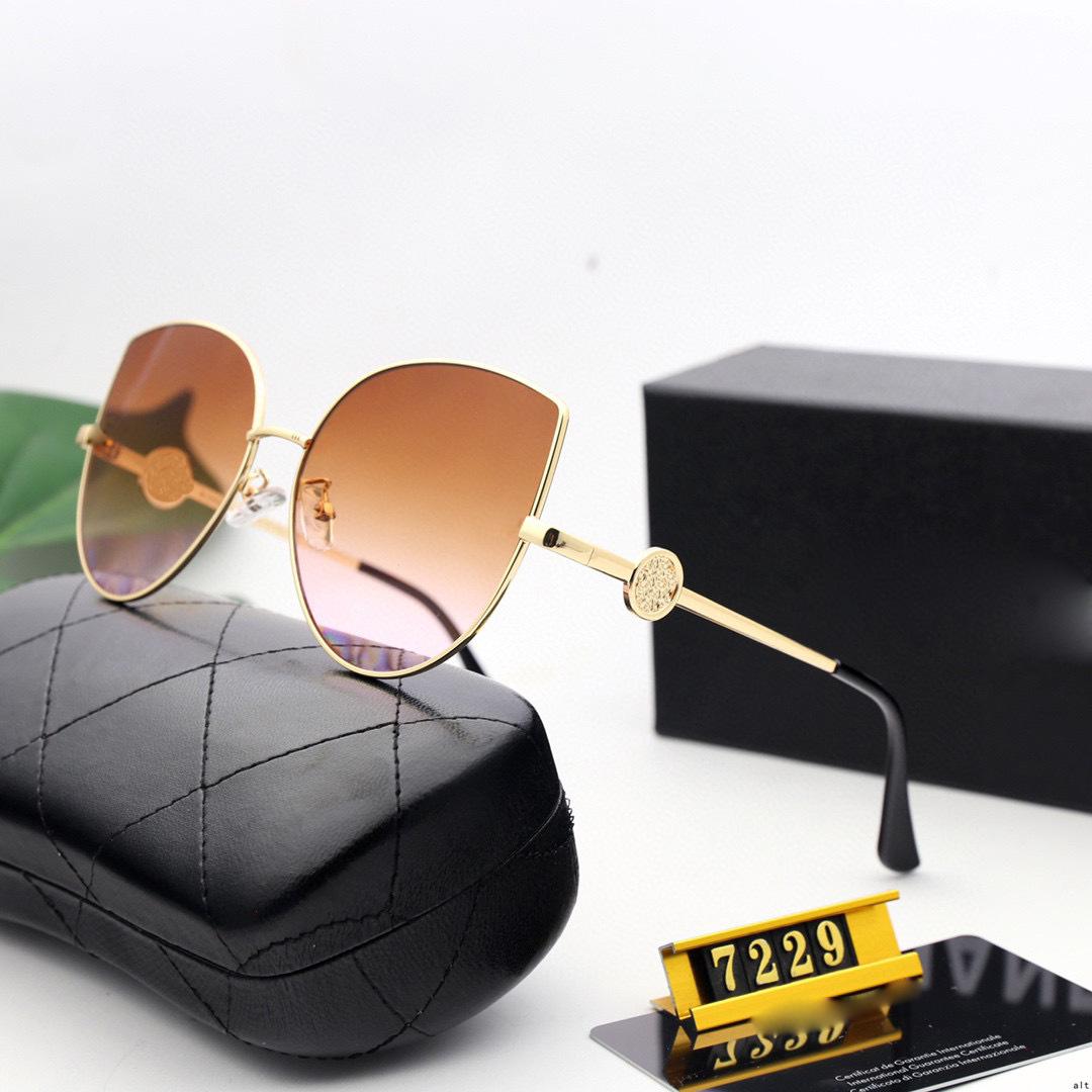 Mới Thời Trang Mắt Mèo Kính Mát Thương Hiệu Kính Mát UV400 Gradient Màu Không Gọng Kính Gafas De Sol Mujer