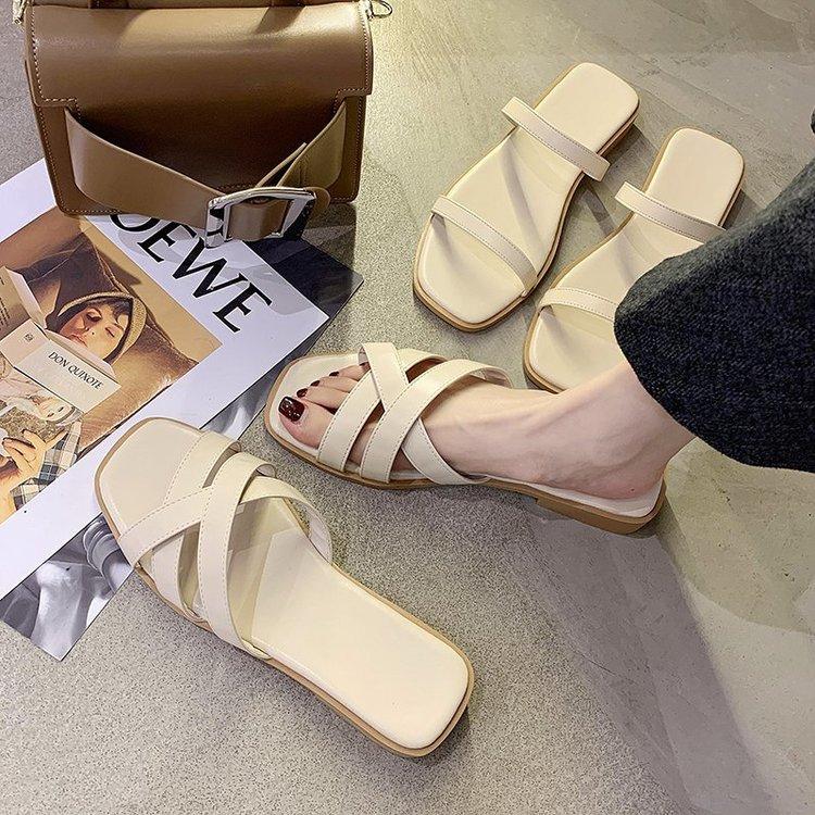 Dép Quai Ngang Đế Bằng Thời Trang Mùa Hè Cho Nữ