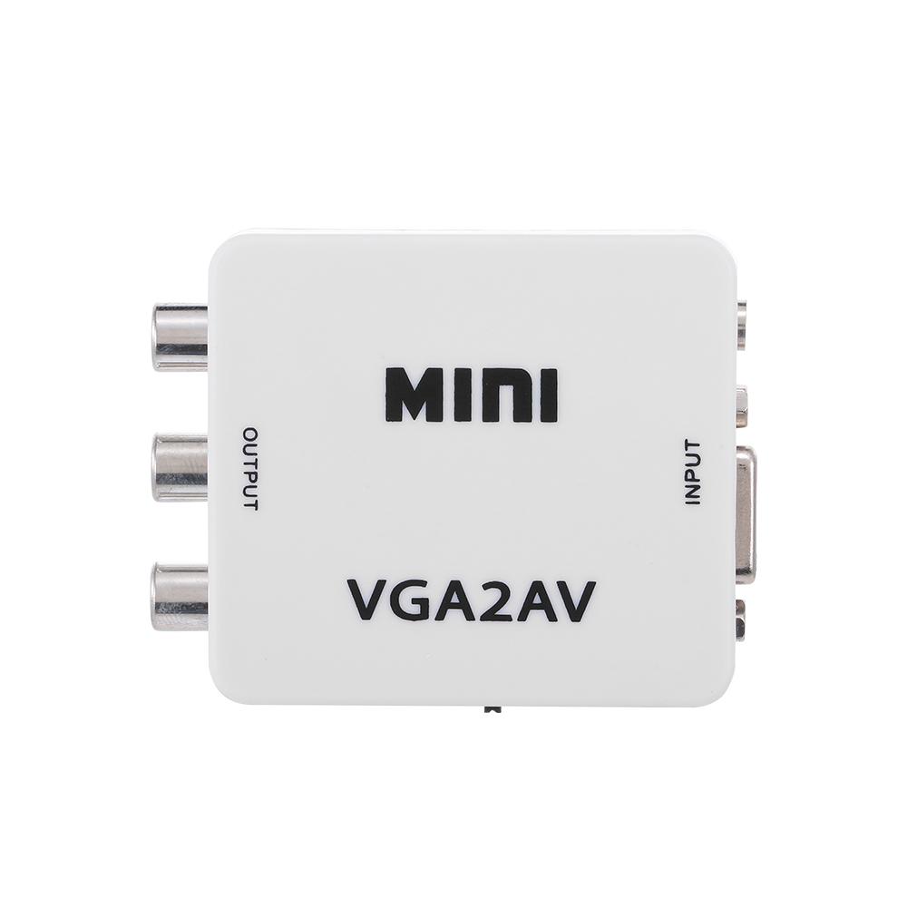 Bộ chuyển đổi VGA sang AV Bộ chuyển đổi nhỏ VGA sang AV Bộ chuyển đổi video ABS Shell cho TV / Máy tính
