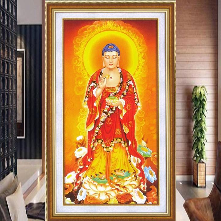 Tranh thêu Phật A Di Đà A1126 - kích thước: 40 * 70cm.