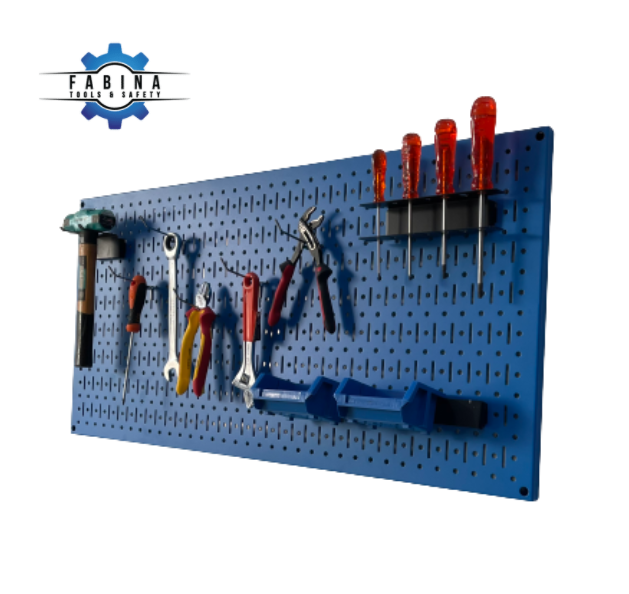 Tấm lưới Pegboard xanh dương mờ kèm phụ kiện treo FABINA