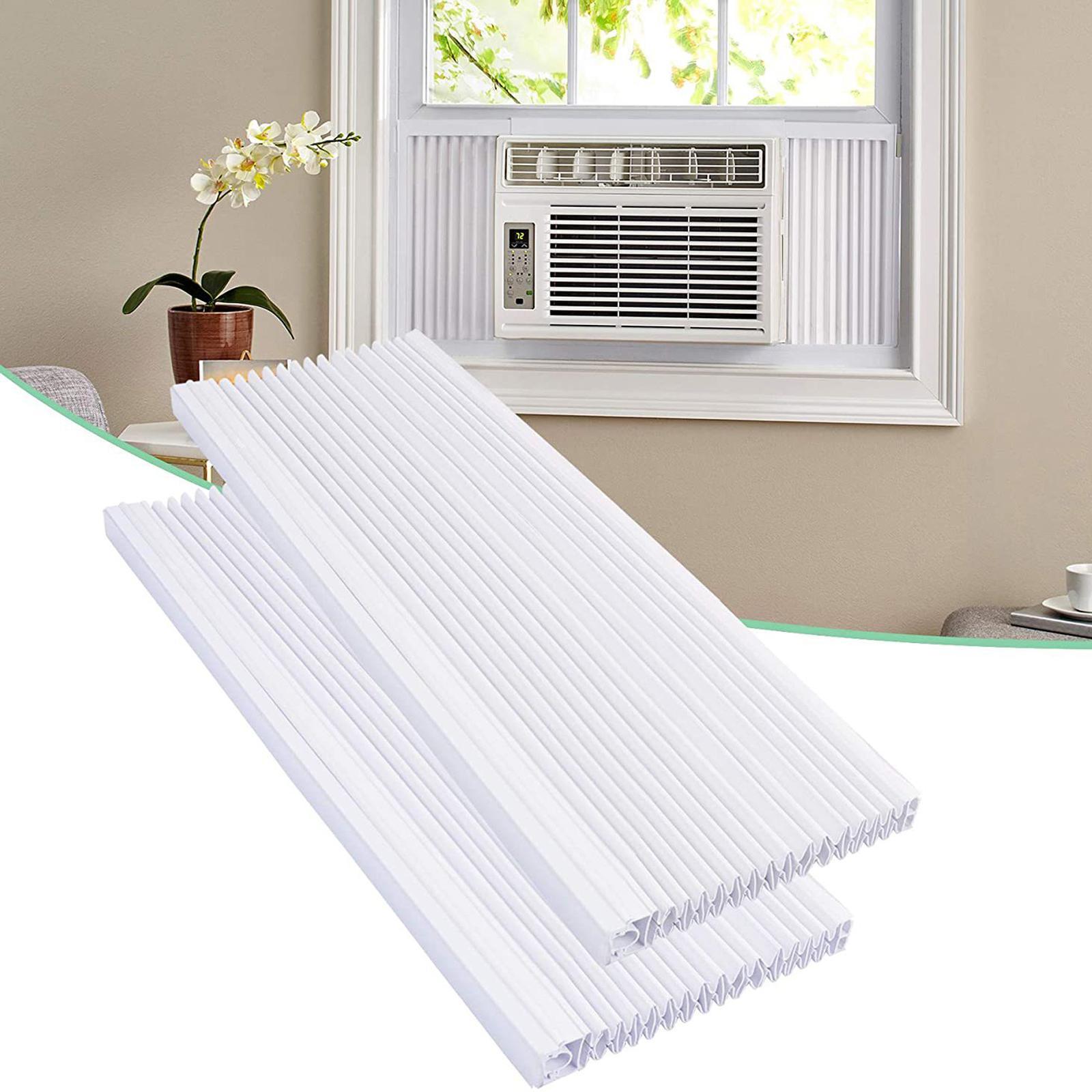 2Pcs Window AC Side Panels Replacement 2 Layers Air Conditioner Surround Insulation All Season Protection Window Air Conditioner Units