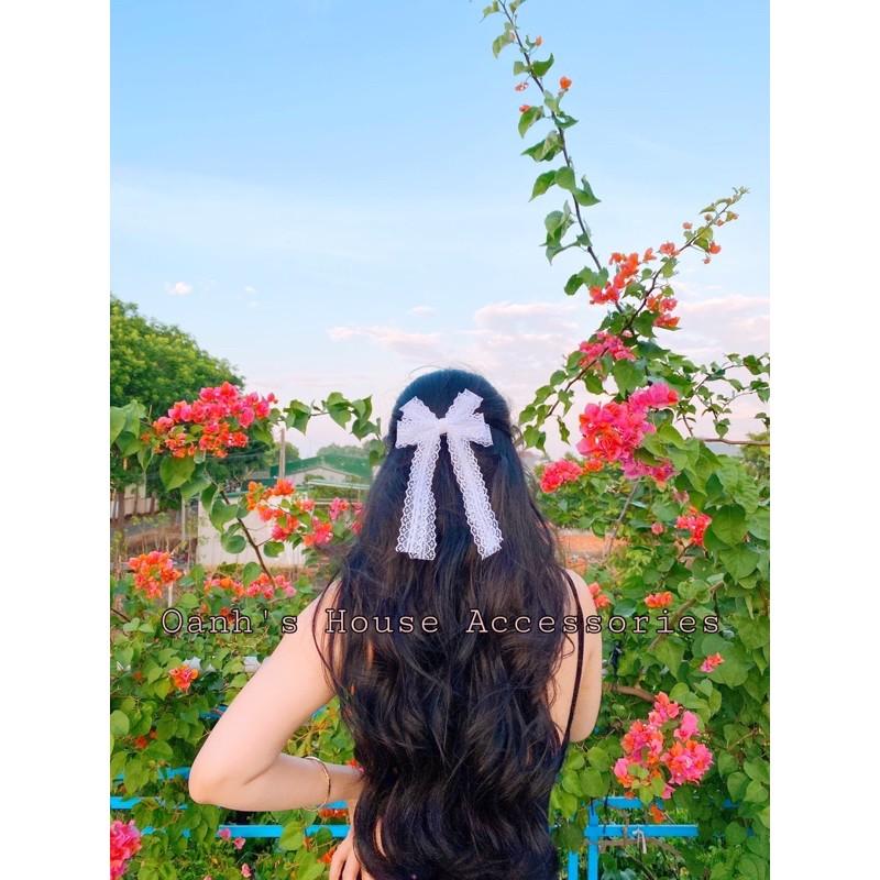 Kẹp nơ ren bo tròn