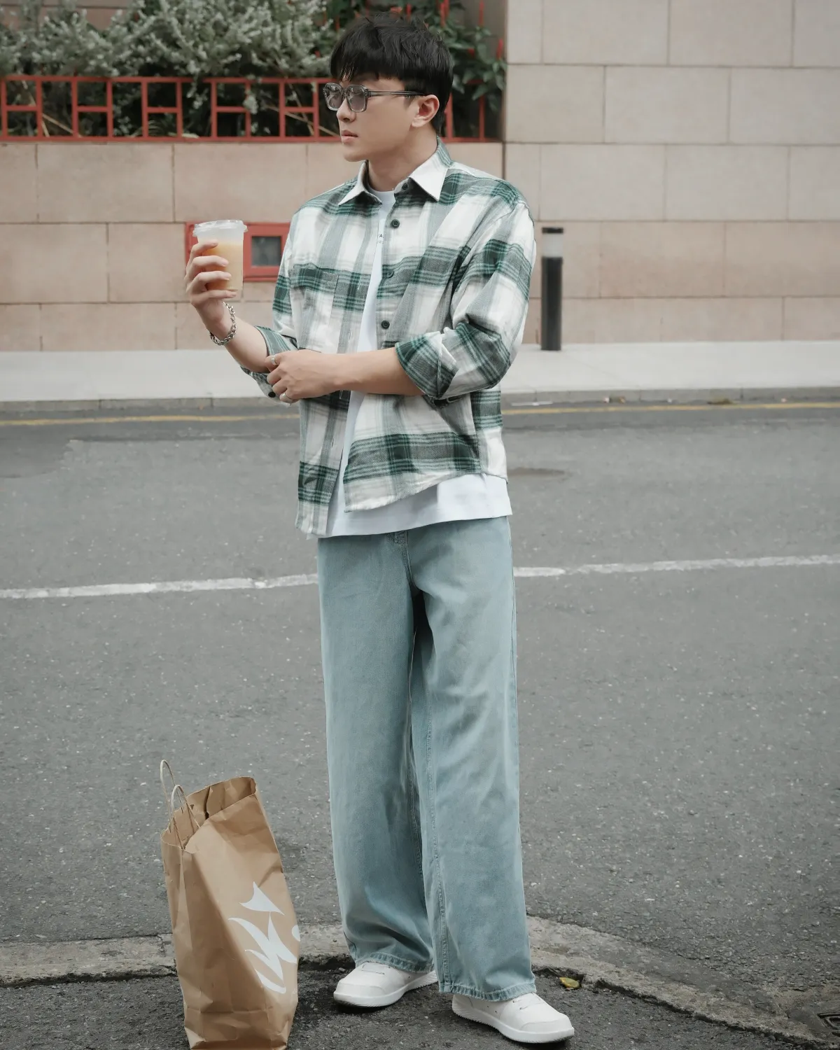 Áo sơ mi tay dài nam vải flannel Form Oversize - ROUTINE 10F25SHL002