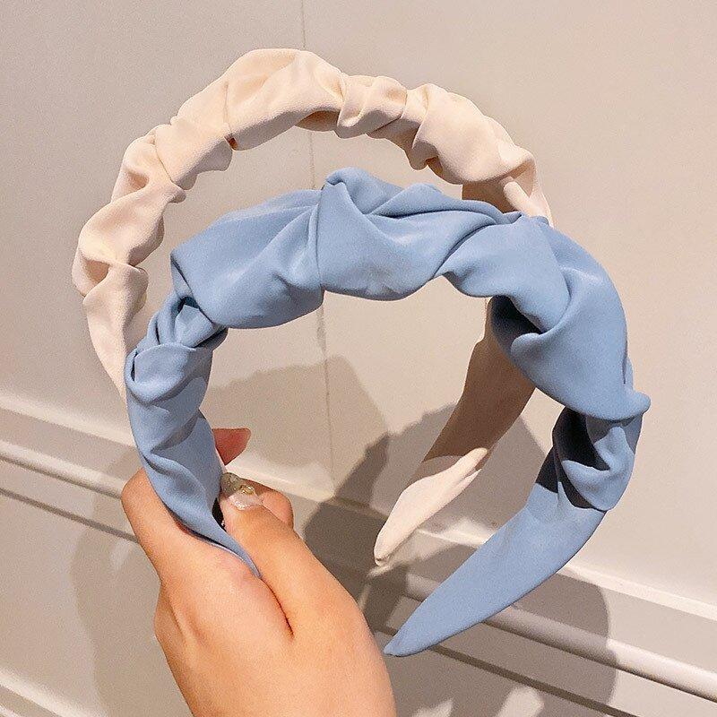 Cài Tóc Vải Kiểu Bện Vành Lớn 5cm Tiểu Thư Cá Tính Thời Trang Xu Hướng Hàn Quốc Phụ Kiện Tóc Nữ