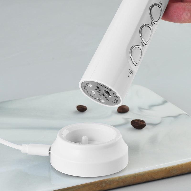 Di Động 3 Trong 1 Sạc Điện Bọt Sữa Máy Tạo Bọt Đánh Trứng Bếp Cầm Tay Foamer Uống Trộn Cà Phê Không Gỉ Cây Đũa Phép
