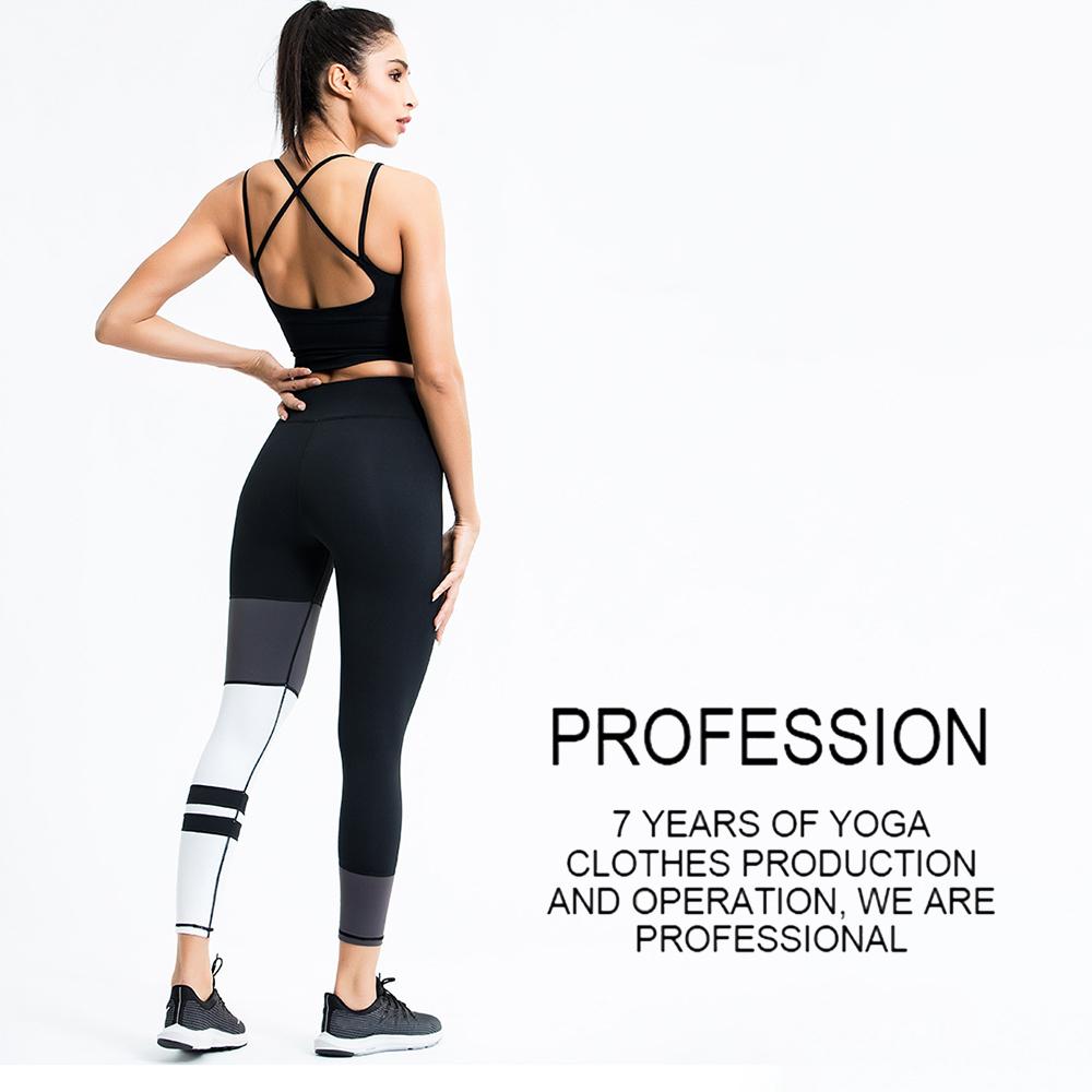 Bộ đồ tập gym,yoga gồm áo bra dây chéo sau lưng, quần lưng cao tôn dáng