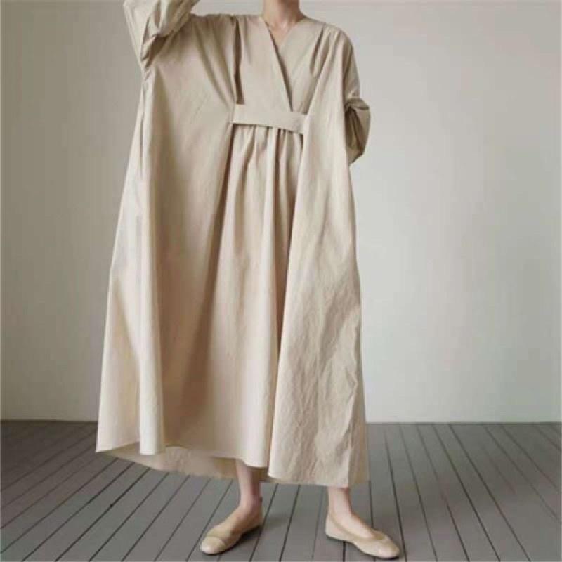 Đầm Linen Tay Bồng Dây Ngang