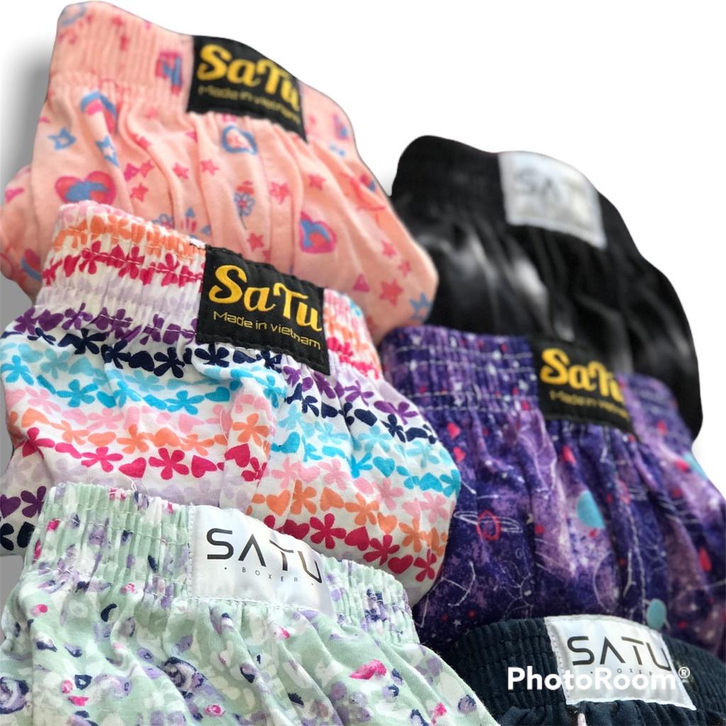 Quần Ngủ Nam Nữ Mặc Nhà Tắm Biển Quần Ngủ SATU Vải Thun Cotton Co Giãn Thoải Mái Thoáng Mát