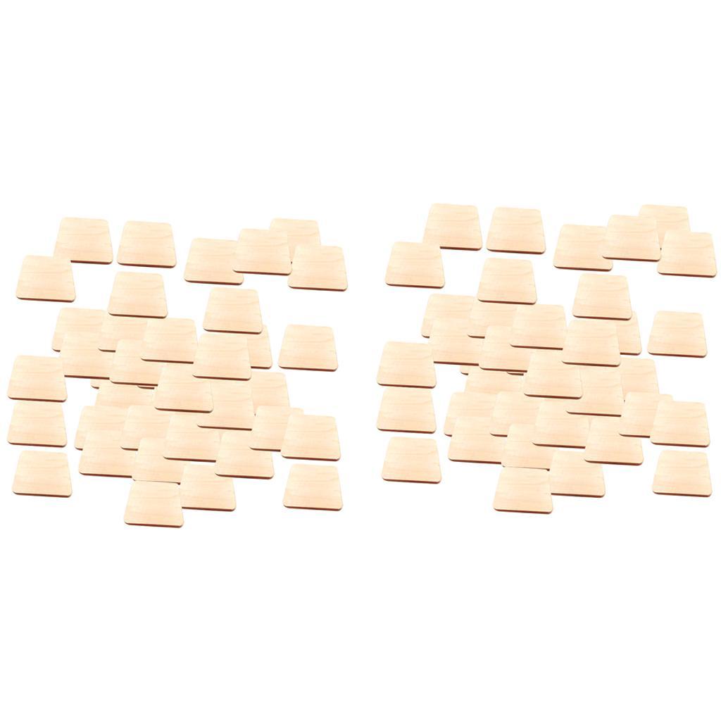 Set of 100 Square Blank Wooden Pieces Cutouts DIY Craft Supplies 1.6inch