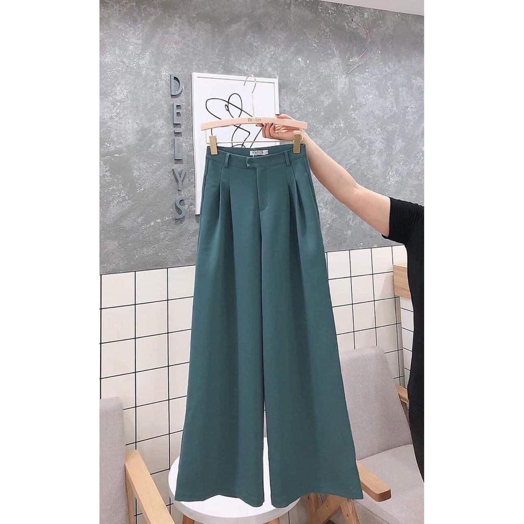 Quần công sở nữ, Quần ống rộng, cạp cao