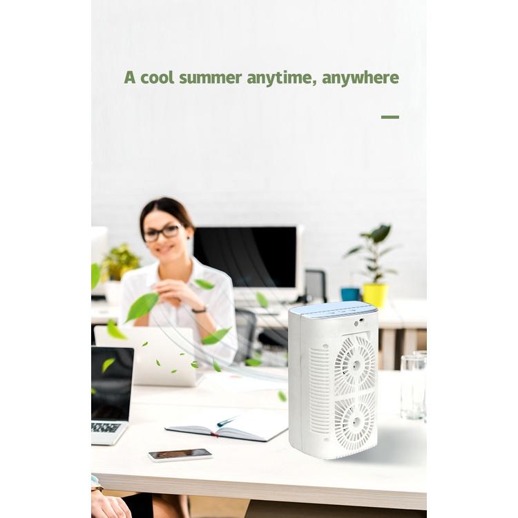 JIASHI Quạt phun sương làm mát mini ba nấc điều hòa không khí Hàng nhập khẩu