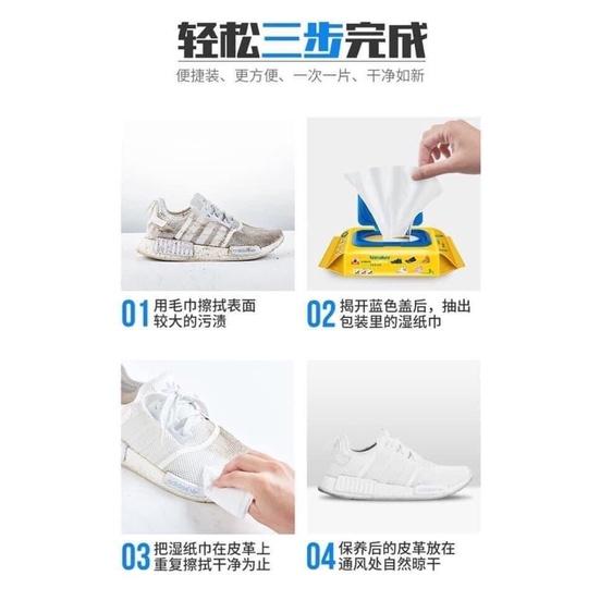 Hình ảnh M423 KHĂN GIẤY ƯỚT VỆ SINH GIÀY SNEAKER