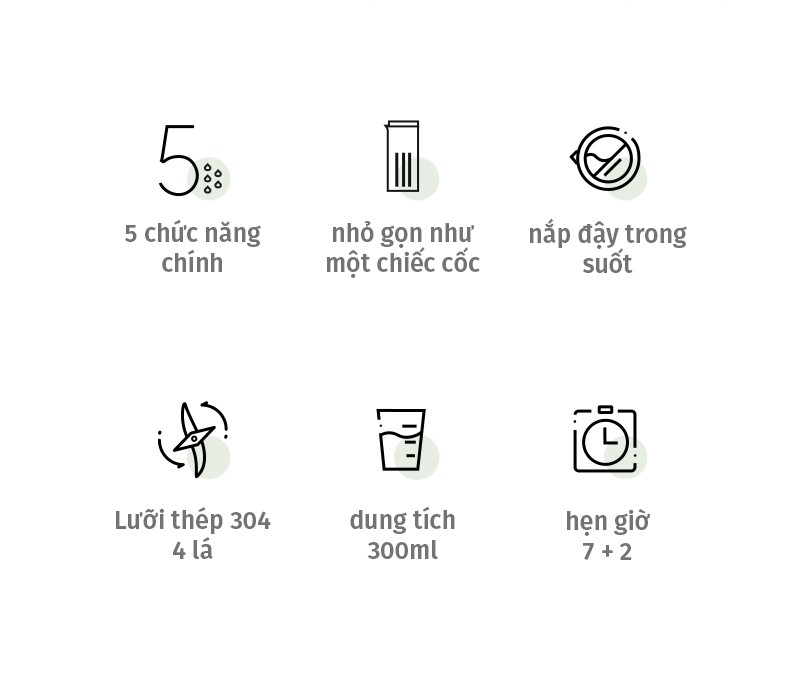 Máy làm sữa hạt mini XUTAOTAO dung tích 800ml, màn hình hiển thị LCD, chức năng hẹn giờ thông minh