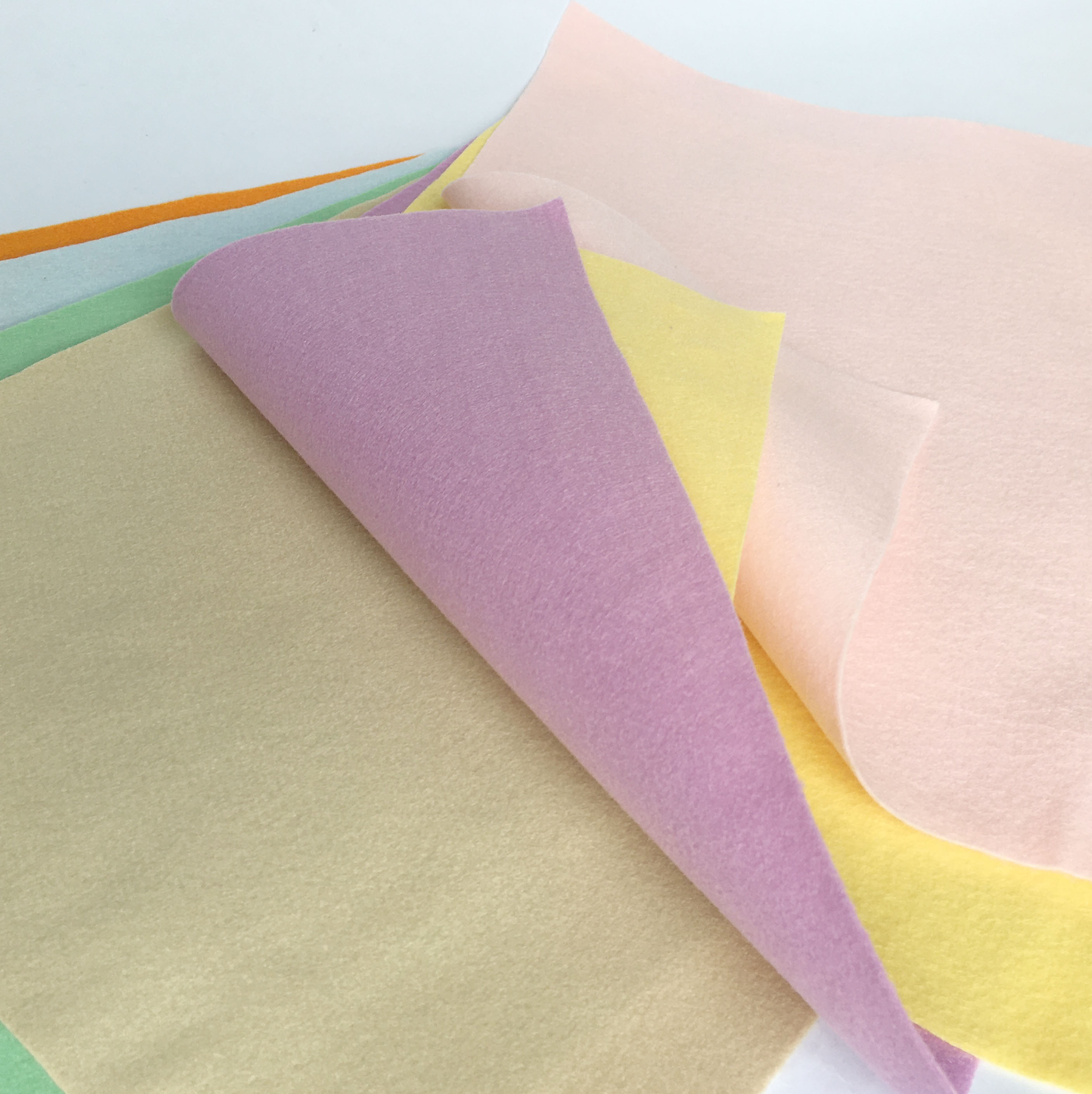 Combo 7 vải nỉ mềm Hàn Quốc cao cấp D30XR37cm 7 màu Pastel   làm đồ handmade, craft, thủ công