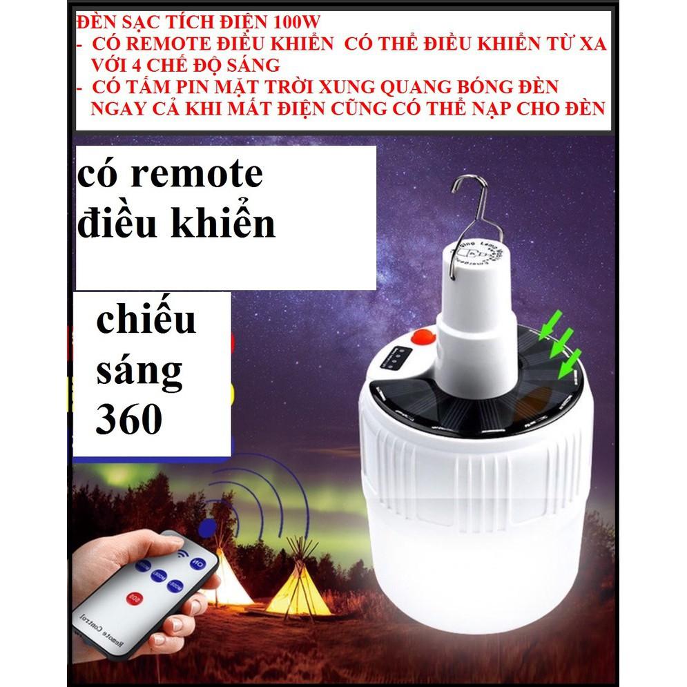 Bóng đèn LED tích điện, Có remote điều khiển 4 chế độ