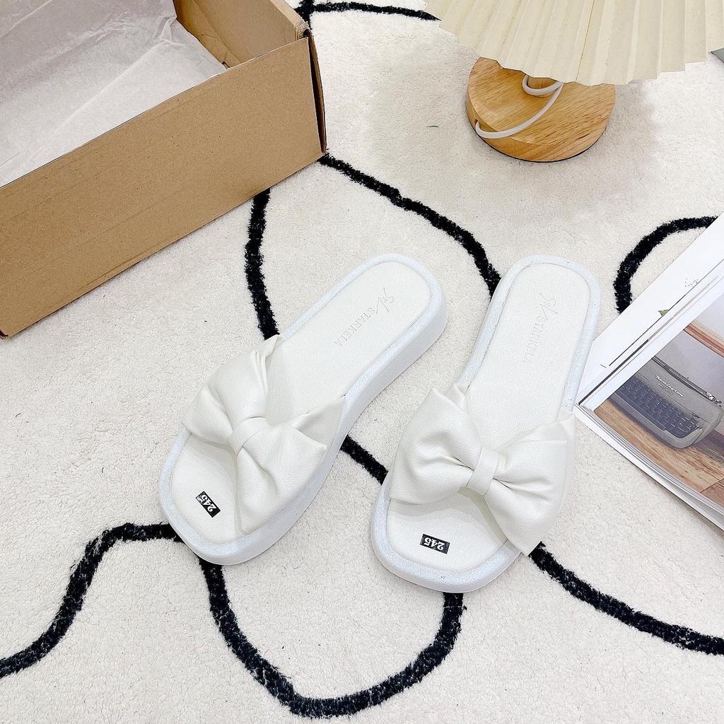 ️Dép quai ngang đính nơ đế đúc cực xịn