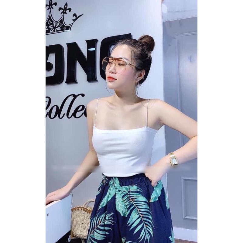 Áo 2 dây sợi bún vải zíp QC cao cấp