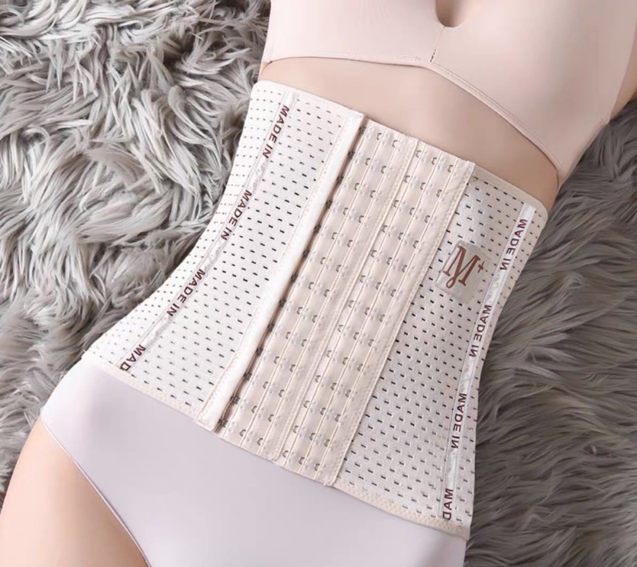 Combo 2 Gen Nịt Bụng 4 Thanh Chống Cuộn M+ Tặng Kèm Thước Dây Đo Eo - 6 Nấc Cài - Đai Nịt Bụng Giảm Mỡ Sau Sinh Mã G02-2