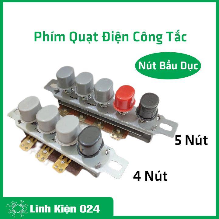 Công tắc số quạt 4 nút, 5 nút loại đầu bầu dục điều chỉnh tốc độ gió cho quạt cây, quạt bàn