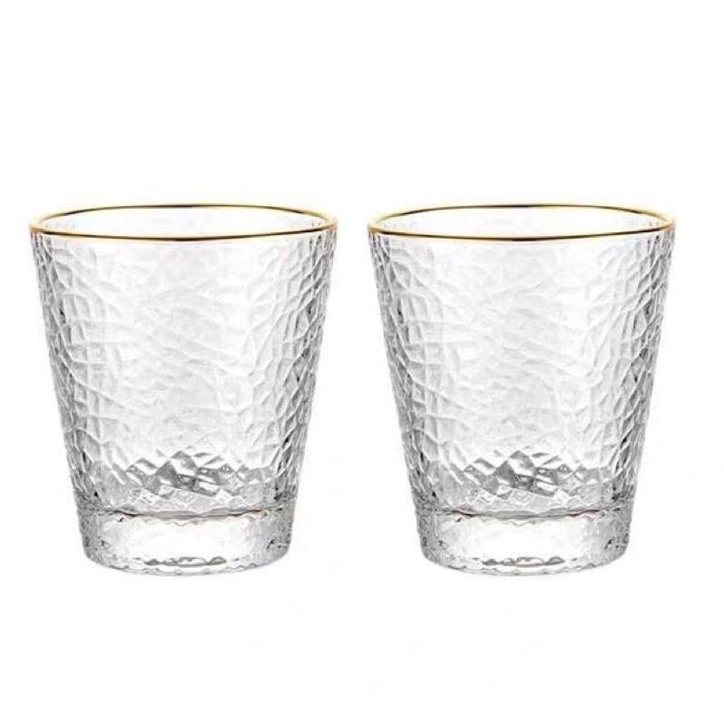 Bộ 6 cốc thủy tinh loe viền vàng 300ml
